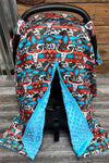 Multi printed stripe & diamond pattern car seat cover. ZYTB25153006 M