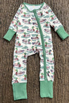 Mallard Duck printed printed baby romper.LR0425-6-Jean