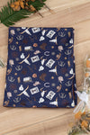 Navy/Western printed infant baby blanket. (38"by40") BKB65153018