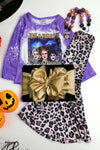 Purple Hocus Halloween 2 piece set & animal printed bottoms. OFG40153073-Amy