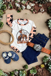 It's cool to be a cowboy" graphic printed infant baby onesie. LR042005-amy
