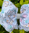 Sweet Cat printed double layer hair bows. (4pcs/$10.00) BW-DSG-984