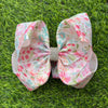 6.5 Pastel floral/rhinestone alligator hair bow. 4pcs/$10.00 B104