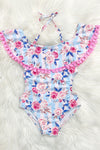 WOMEN FOLDOVER FLORAL PRINTED SWIMSUIT. MOM-DR-YY-9009010-WEN
