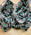 Concho & cow printed double layer hair bows. 4PCS/$10.00 BW-DSG-B2
