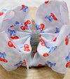 Cherry & checker printed double layer hair bows. 4pcs/$10.00 BW-DSG-B4