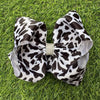 6.5" Black & White hair bows. 4pcs/$10.00. BW-DSG-5073