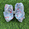 6.5"Gingham Duck printed hair bows. 4pcs/$10.00. BW-DSG-5081