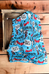 Stay wild printed baby blanket with cozy minky fleece. BKB25153026 S