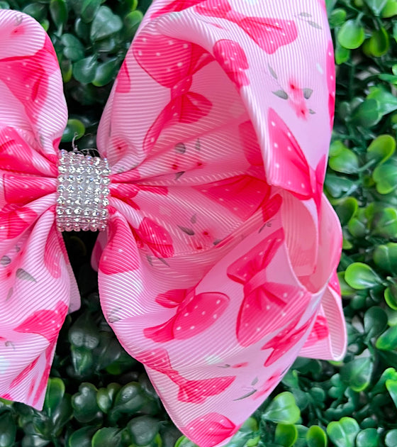 Bow printed double layer hair bows. 4PCS/$10.00 BW-DSG-1043