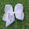 5" White embroidered chicken with pink moon stitch. 4pcs/$12.00 BW-DSG-5087