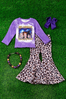  Purple Hocus Halloween 2 piece set & animal printed bottoms. OFG40153073-SOL