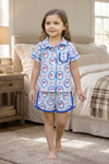 Patriotic girls pajama short set. GSSO013024-SOL