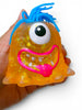 3.5" One eye hairy monster squishy stress toy. ACG61833