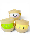 Cute solid color regular dumplings. 3pcs/$10.50