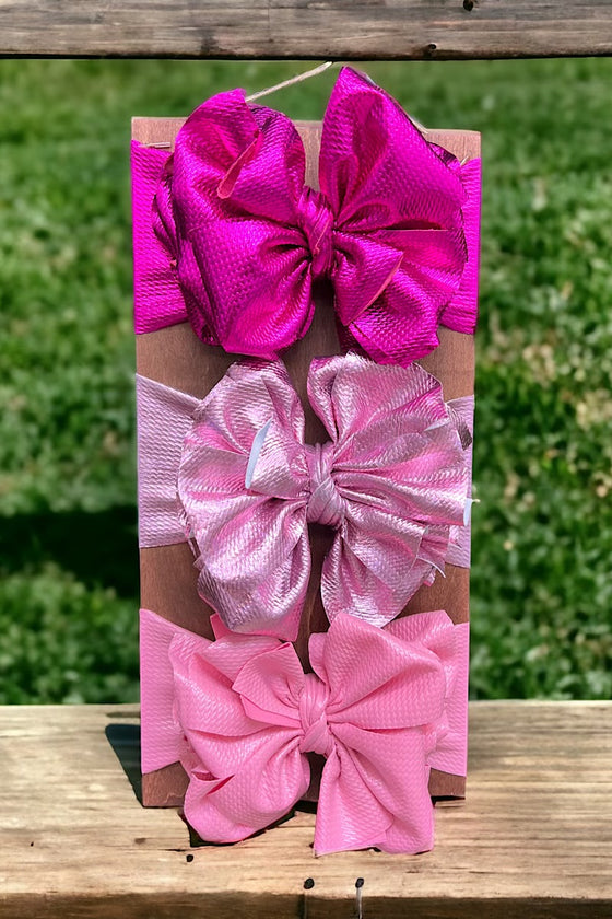 Metallic & mattE faux Big tassel printed headbands 2pcs/$10.00 HB30M-1