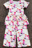 Cowgirl boot printed girls 2 piece set. GSPO031201-AMY