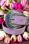 Pink star printed girls belt. (31.5"long  Wide1.25) ACG25133019 S