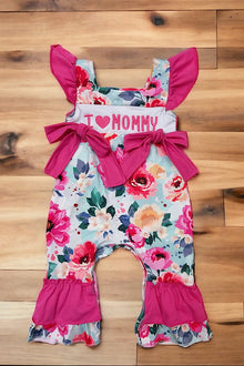  I love mommy" Floral printed baby romper. SR020327-loi
