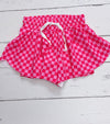 Lt. Pink & fuchsia Checkered printed Hi-Performance Shorts. SS020403-AMY