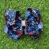 6.5" Navy Blue Patriotic coquette bow . 4pcs/$10.00 BW-DSG-5098