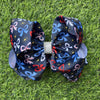 6.5" Navy Blue Patriotic coquette bow . 4pcs/$10.00 BW-DSG-5098