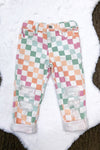 Multi-color checker distressed denim pants. PNG25133015-amy