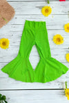 LIME GREEN DISTRESSED BELL PANTS. K-DLH2303K-SOL