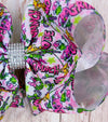 6.5" WIDE Grin** printed double layer hair bows. 4pcs/$10.00 BW-DSG-10E