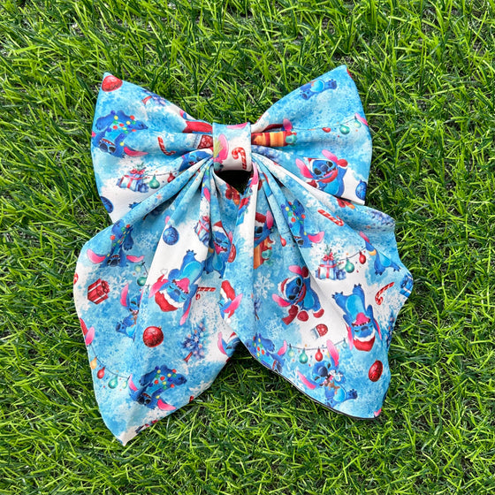 5"X 6" Stit** printed coquette bow. 6PCS/$15.00 BW-DSG-10I