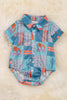 Dessert dreaming" Rainbow printed boys baby onesie. RPB25154004 SOL