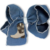 5.5" western -Embroidered hair bow. 4pcs/$12.00 BW-DSG-B293