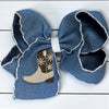 5.5" western -Embroidered hair bow. 4pcs/$12.00 BW-DSG-B293
