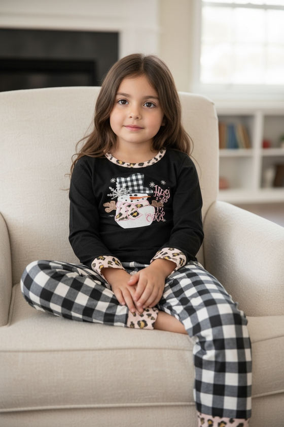 Snowman application pajamas set. CXCKTZ-541411