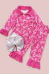 Fiuscha /white Barbie Character printed pajama set. GLP100901-SOL