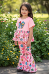 Pink Character printed 2 piece set. OFG53497 AMY