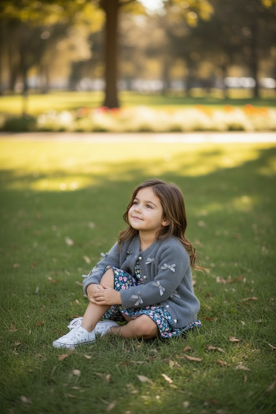 Gray button up cardigan with peal buttons. TPG52053 AMY