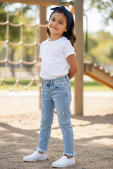  Embroidered bolt denim ankle jeans. PNG25153079-AMY