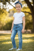 Distressed skinny jeans with snapped pearls. PNG25113064 SOL