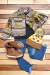 GOLDEN TAN TONE GEOMETRIC PRINTED CROP SHACKET. TPG651122245AMY