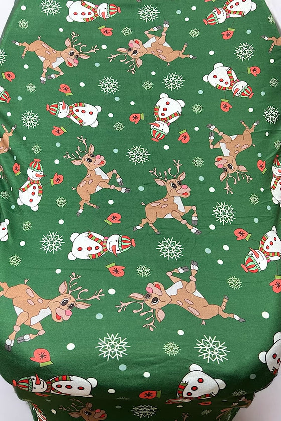 Red nose reindeer & snowman printed car seat cover. CZ-DLH1818K
