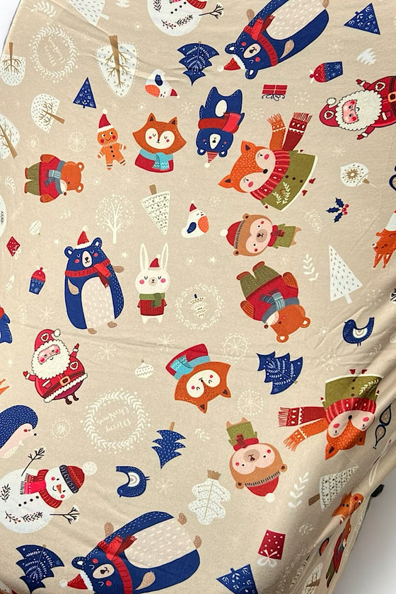 Christmas printed on cream car seat cover. CZ-DLH1819K