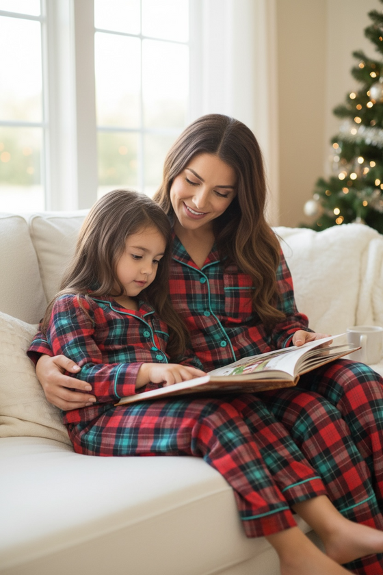 GREEN & RED PAJAMAS SET FOR GIRLS OR BOYS. PJG501122020