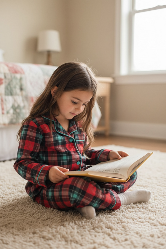 GREEN & RED PAJAMAS SET FOR GIRLS OR BOYS. PJG501122020