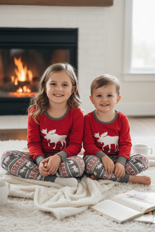  Moose printed unisex pajamas.  PJM-214-613739 SOL