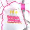 5" Birthday cake embroidered hair bow with moon stitch trim. 3pcs/$12.00 BW-DSG-B302