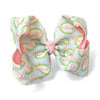 5" Wide nutcracker printed double ribbon hair bow.  4pcs/$10.00