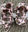 6.5 Inch Pumpkin printed double layer hair bows. 5pcs/$10.00 BW-DSG-S1