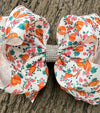 Pumpkin printed double layer hair bows. 5PCS/$10.00 BW-DSG-S4