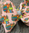 Hello Fall" Pumpkin printed double layer hair bows.6PCS/$6.00 BW-DSG